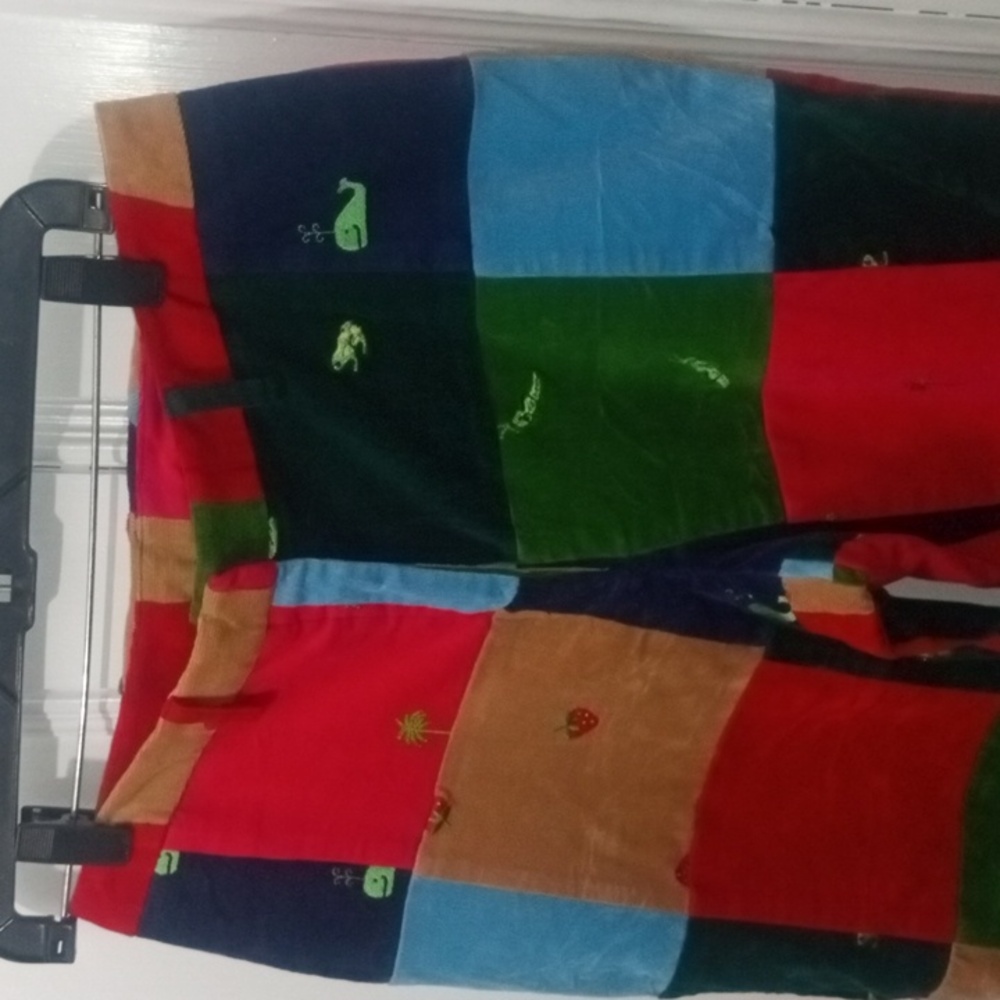 Lilly Pulitzer Multicolor Patchwork  Corduroy Pants - Picture 4 of 11